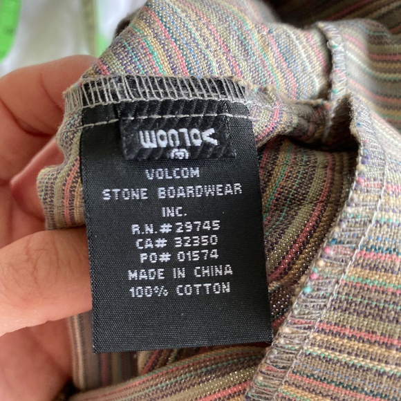 Y2K Volcom Striped Lace Up Skirt - Picture 7 of 9